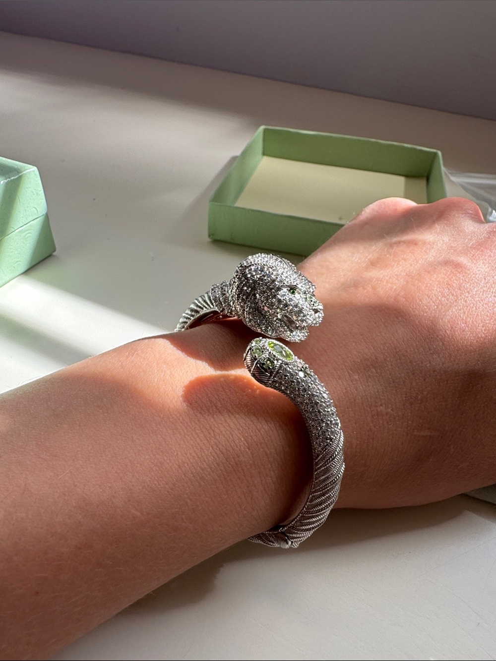 Judith Ripka zodiac Leo bracelet with peridot